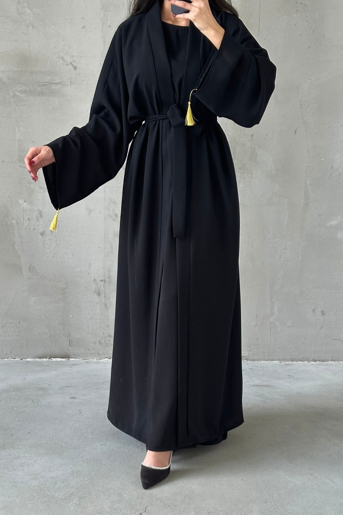 Palestine Embroidered Abaya – Black Elegance Edition 0102