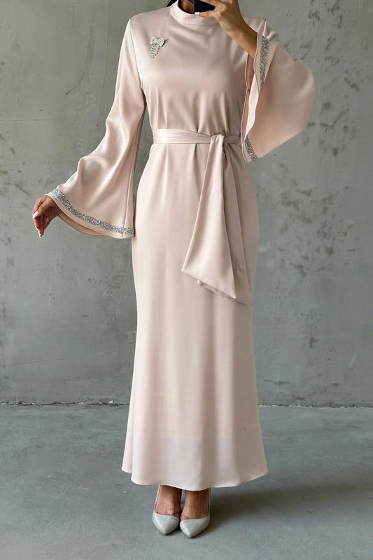 Moonlit Elegance Satin Gown 3011