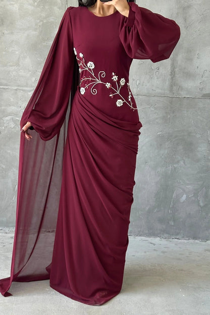 The Ebru Draped Evening Gown