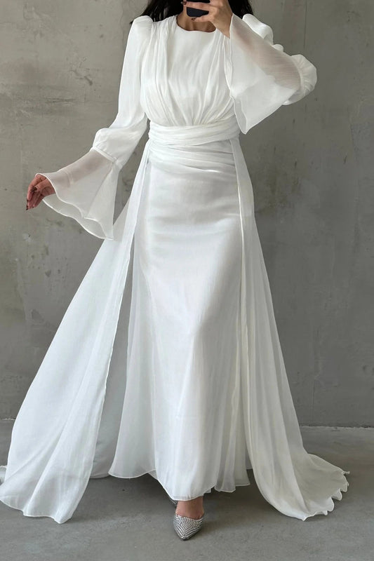 Janjan Draped Bridal Evening Dress 4986