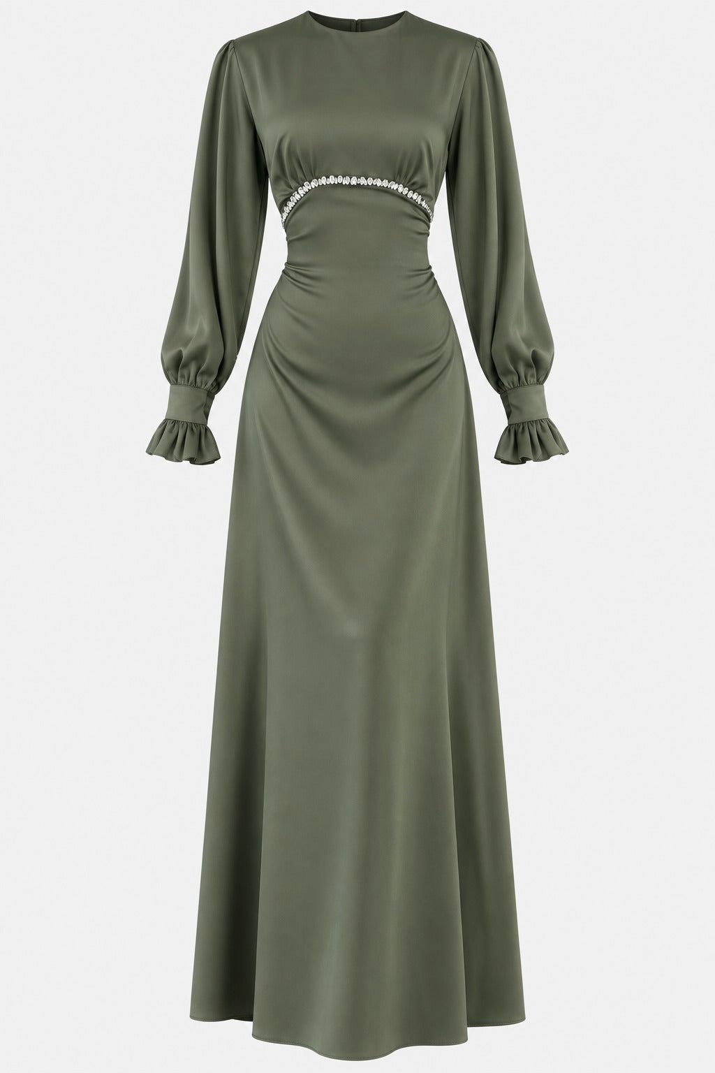 The Seraphina Embellished Satin Maxi Dress