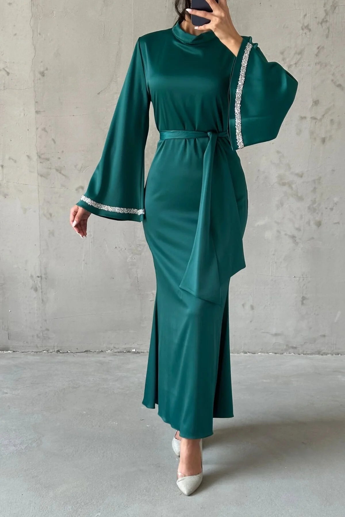 Moonlit Elegance Satin Gown 3011