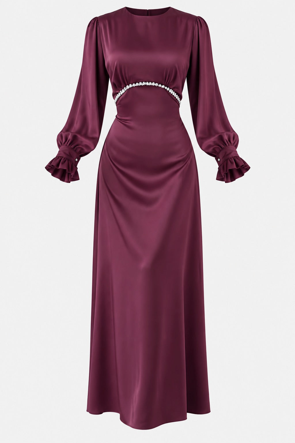 The Seraphina Embellished Satin Maxi Dress