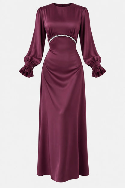 The Seraphina Embellished Satin Maxi Dress
