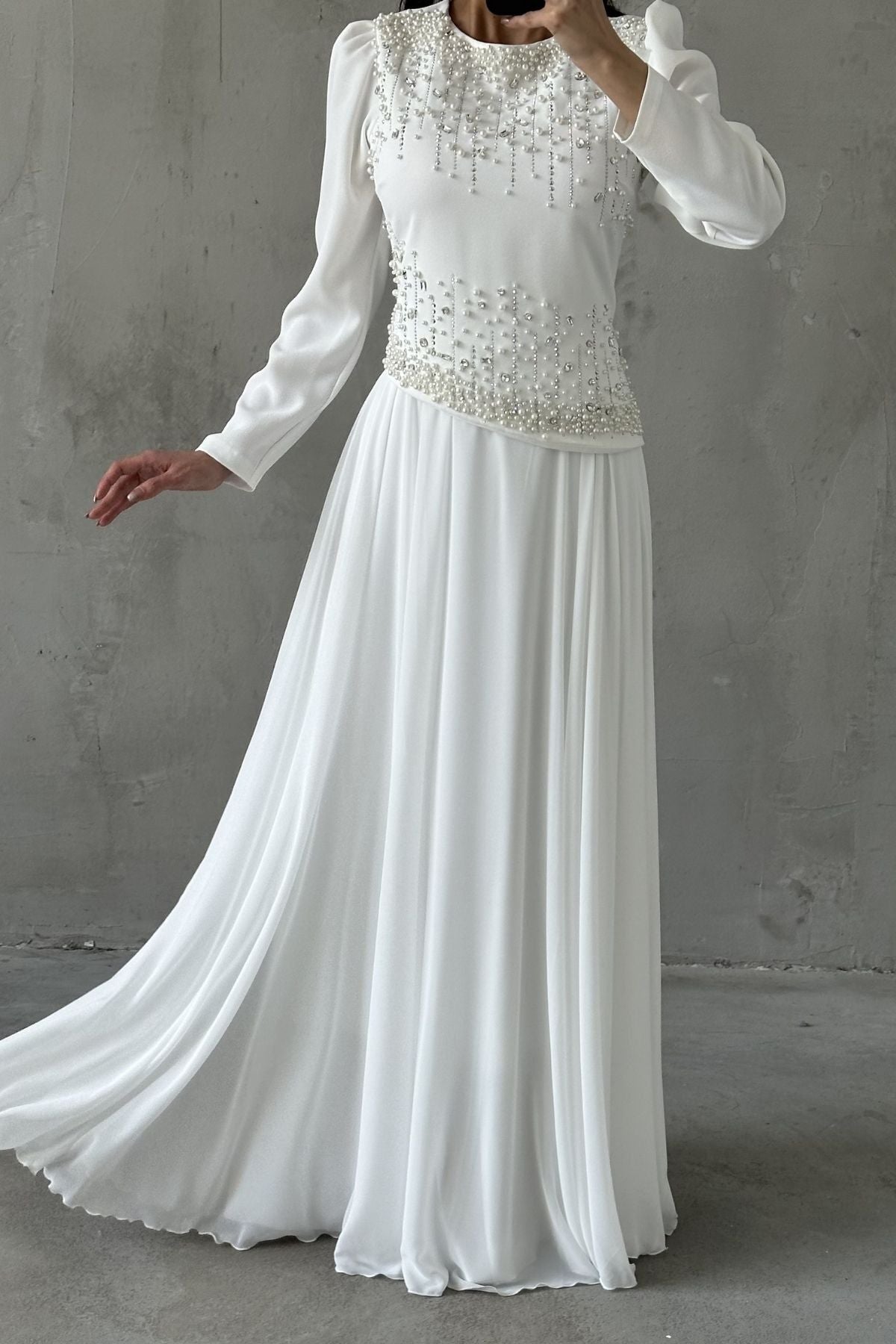 The Elodie Pearl Gown