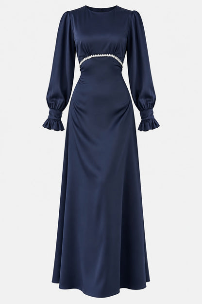 The Seraphina Embellished Satin Maxi Dress