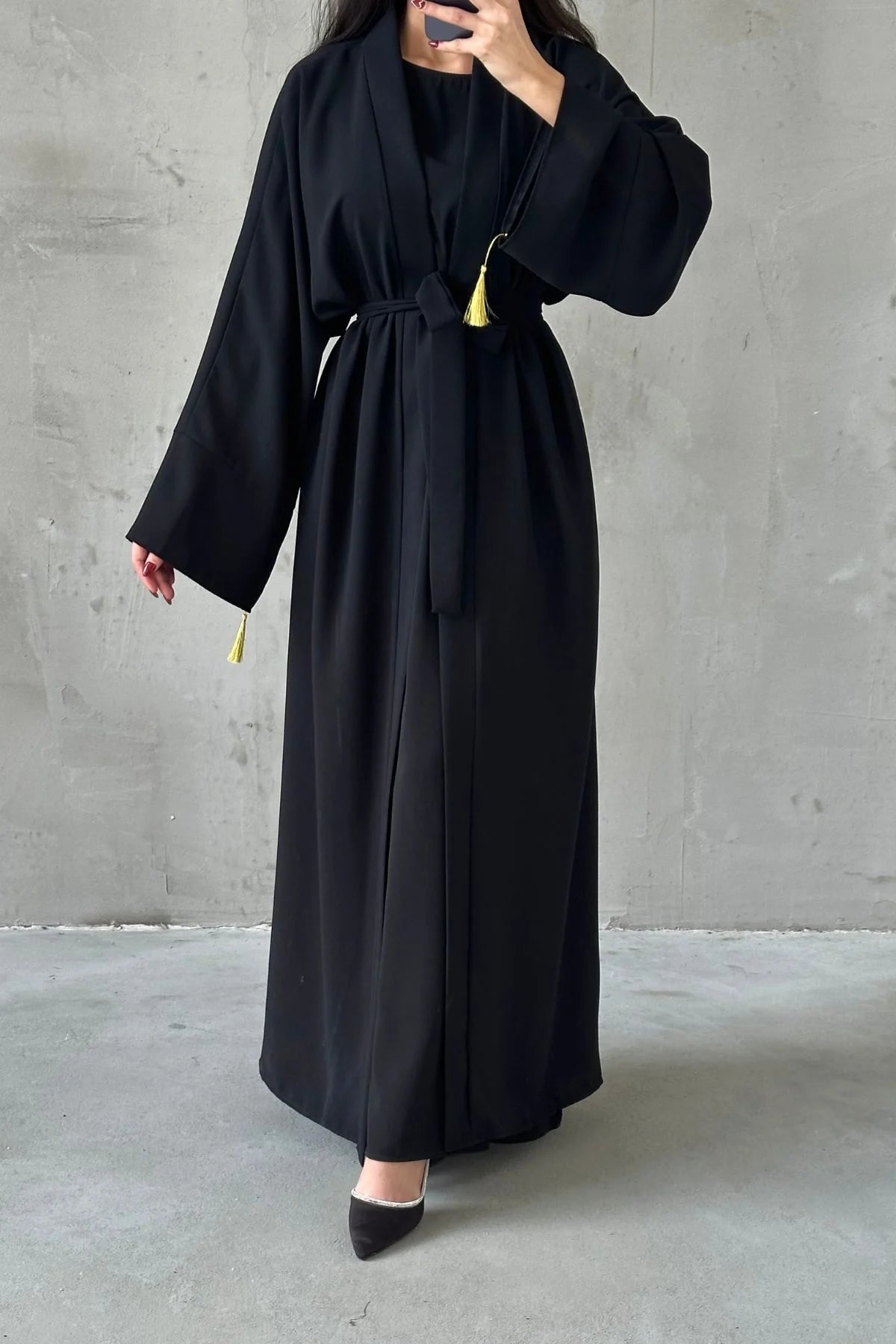 Palestine Embroidered Abaya – Black Elegance Edition 0102