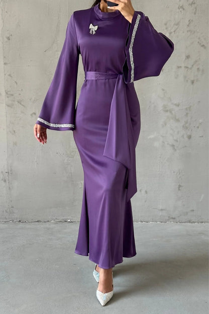 Moonlit Elegance Satin Gown 3011