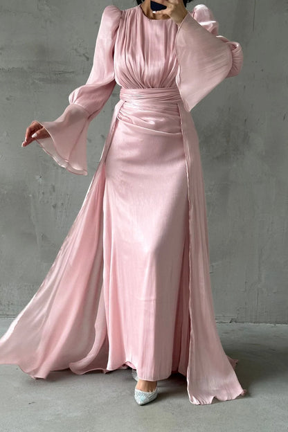 The Selene Cape Draped Evening Gown