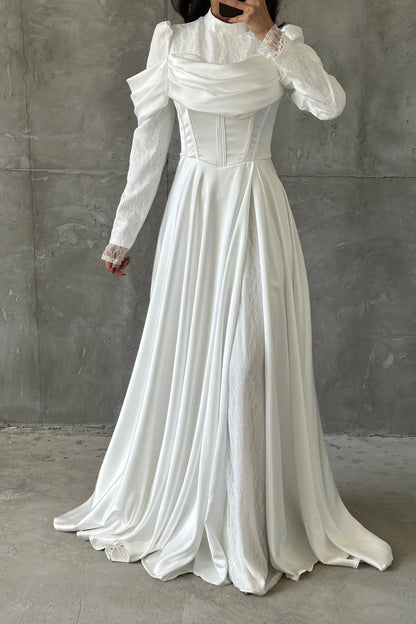 The Safiya Olive Corset Evening Gown