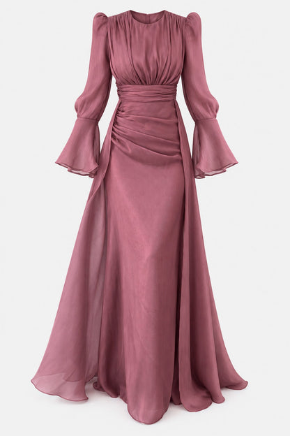 The Selene Cape Draped Evening Gown