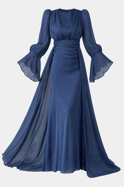 The Selene Cape Draped Evening Gown