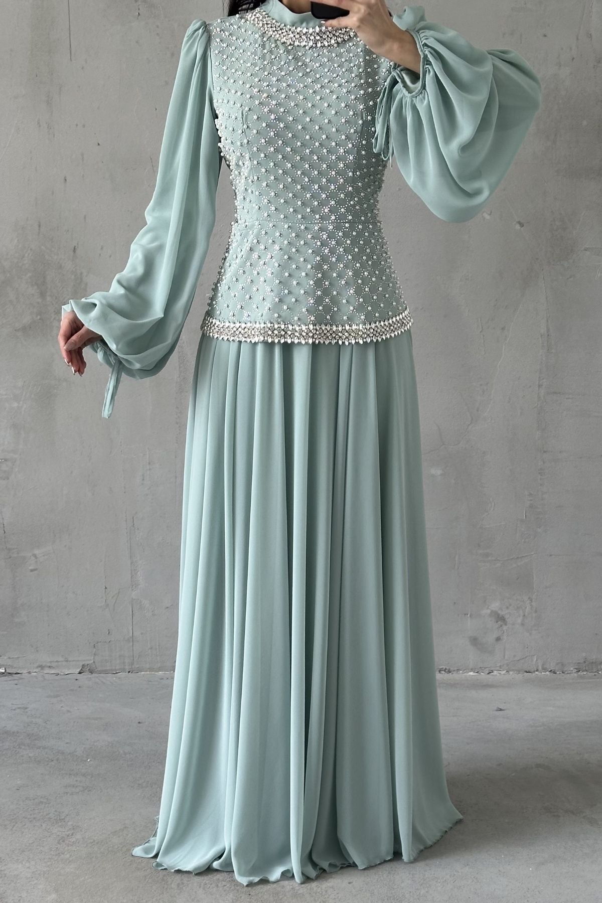 The Elowen Pleated Gown