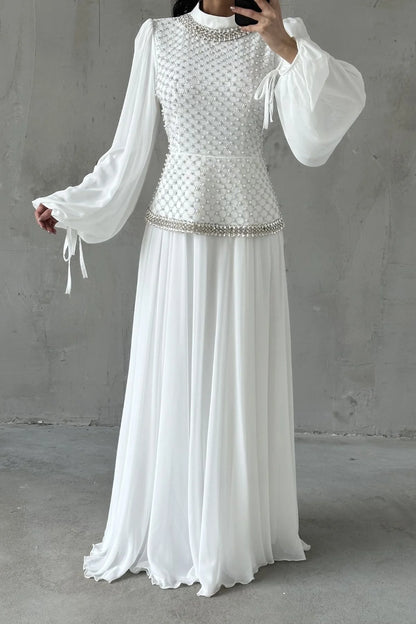 The Elowen Pleated Gown