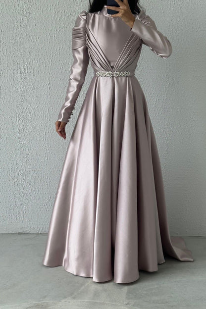 The Symbol of Elegance Satin  Evening Dress 0002